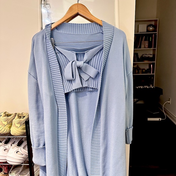 tube top and long coat set - Picture 2 of 3